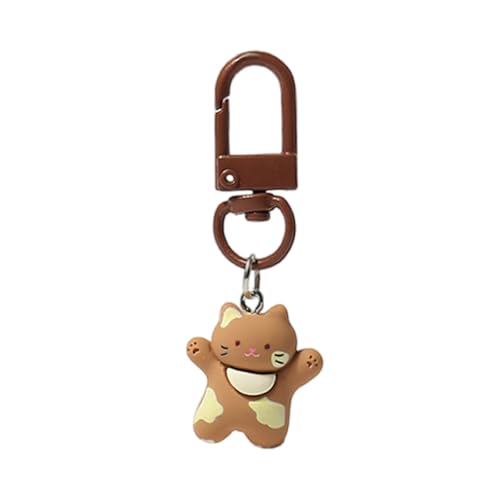 Whltzf Kleine Happy Cats Keychain Schöne Tieranhänger Einfache Und Vielseitige Accessoire Tragbar Für Rucksäcke Und Geschenke Vielseitiger Keyring von Whltzf