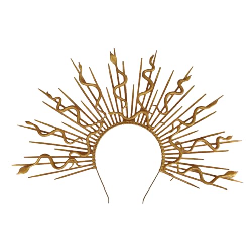 Whltzf Mode Komplizierte Medusas Kronen Mit Schlangenentwürfen Haardekoration Für Halloween Und Themenpartykostüme Verwenden Medusas Crown von Whltzf