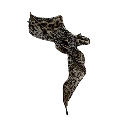 Whltzf Modische Amerikaner Stile Elegante Rosendruckschalel Mehrzwecks Silk Neck Wrap Für Trendige Frauen Damen Tägliche Verwendung Trendiger Frauenschal von Whltzf