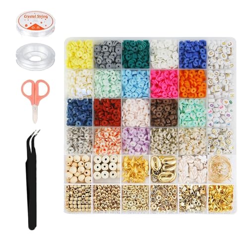 Whltzf Multifauntaler Schmuckverbindungs ​​ Set Ton Perlen Set Schmuck Perlen Schmuck Finden Handgefertigte Perlenversorgungen Für Schmuck Mode Accessoire von Whltzf