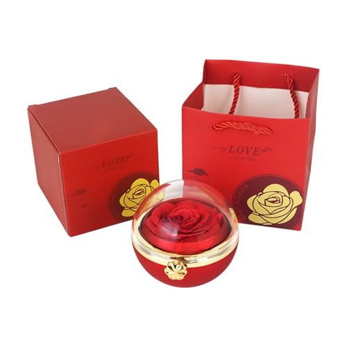 Whltzf Romantik Rotierende Rosenschmuckschachtel Mit Eternals Blütenmaterial von Whltzf