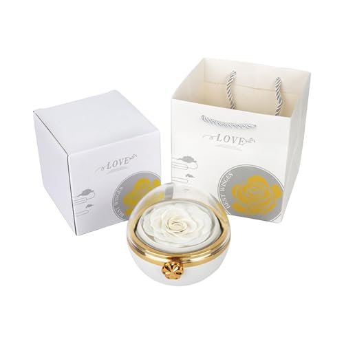 Whltzf Romantik Rotierende Rosenschmuckschachtel Mit Eternals Blütenmaterial von Whltzf