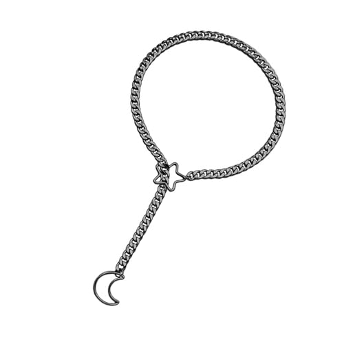 Whltzf Star Moon Verstellbare Kubanische Lariat Halskette Für Frauen Lieben Herzringe Punk Rock Chain Schmuckzubehör Täglich Gebrauch Partyschmuck von Whltzf