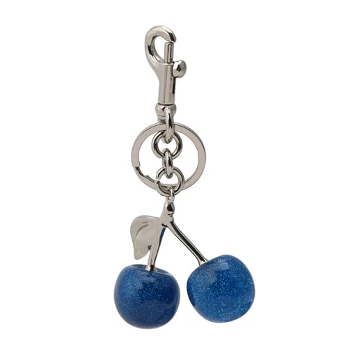 Whltzf Trendeinstellung Blue Cherries Key Schmücken Vielseitige Blaue Kirschen Schlüsselanhänger Robust Keyrings Charme Für Oder Büro Täglichkeitstastkette von Whltzf