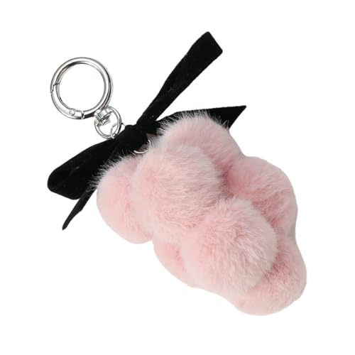 Whltzf Trendy Traubenplüschschlüsselkette Mit Bowknot Trendy Plush Grape Bowknot Schlüsselkette Keyrings Anhänger Für Taschen Keys Modeschlüsselanhänger von Whltzf