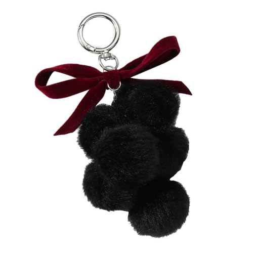 Whltzf Trendy Traubenplüschschlüsselkette Mit Bowknot Trendy Plush Grape Bowknot Schlüsselkette Keyrings Anhänger Für Taschen Keys Modeschlüsselanhänger von Whltzf