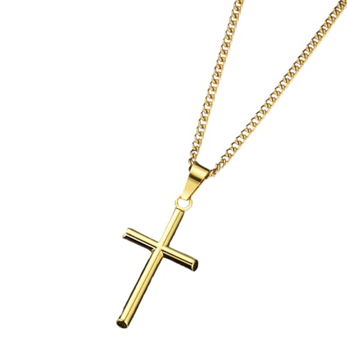 Whltzf Verstellbare Halskette mit Kreuzanhänger, Accessoire für Damen und Herren, Edelstahl, vielseitiges Mode-Accessoire, Edelstahl-Halskette Whltzf Verstellbare Halskette mit Kreuzanhänger, Accessoire für Damen und Herren, Edelstahl, vielseitiges Mode-Accessoire, Edelstahl-Halskette von Whltzf