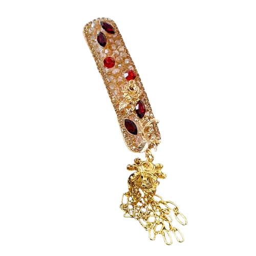 Whltzf Vintage Crystal Quasten Bells Haarclip Mit Funkelnden Strasssteinen Für Modische Frauen Und Festival Anlässe Kristallhaarklamme von Whltzf