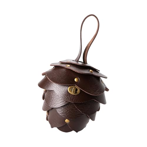 Whltzf Vintage Inspirierte Kleine Tinecone Geldbörse Wasserdichte PU Leder Kompaktgröße Unisex Belt Zubehör Praktisches Geschenk Für Jugendliche Erwachsene Stylish Belt Clip Vintage Geldbörse von Whltzf