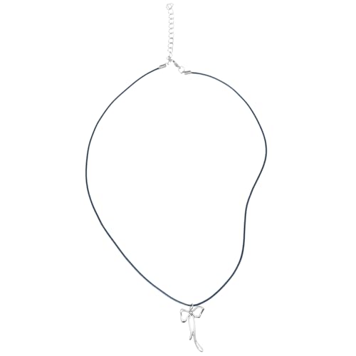 Whltzf Zarte Halskette mit Schmetterlings-Anhänger, Schleife, Charm-Halskette für Damen und Mädchen, Metall-Schlüsselbeinkette, stilvolles Accessoire, Modeschmuck Whltzf Zarte Halskette mit Schmetterlings-Anhänger, Schleife, Charm-Halskette für Damen und Mädchen, Metall-Schlüsselbeinkette, stilvolles Accessoire, Modeschmuck von Whltzf