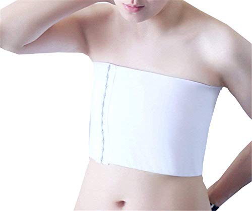 Whlucky Cosplay Elastische Bandage Trägerlos Brustbinder Brustbandeau für Frauen Lesben Wildfang,White,XXL von Whlucky