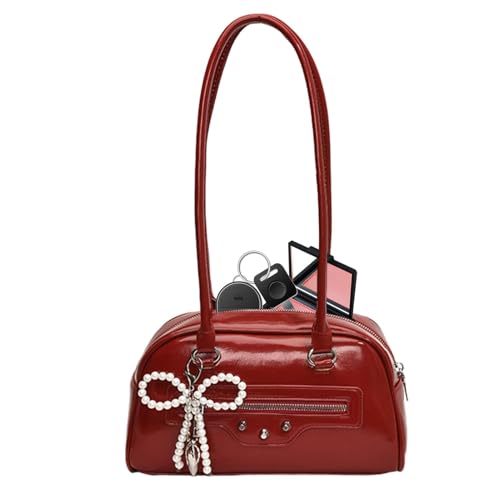 Achselbörse Süß - Stilvolle Umhängetasche für Damen, Schicke Achseltasche | Umhängetasche Schleifen-Design, trendige Clutch Geldbörse, kleine Tasche für den täglichen Gebrauch, kompakt und modisch von Whnbuij