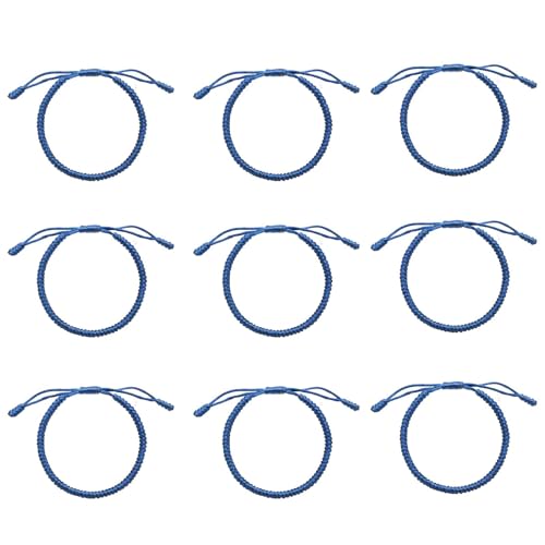 Blaue Schnur Armbänder - Geflochtene Freundschaftsarmbänder Blau Geflochtene Kordelarmbänder Handgemachte Kordelarmbänder | Set aus 9 einfachen Seilarmbändern, Kordelarmbändern 'Freundschaft König Blaue Schnur Armbänder - Geflochtene Freundschaftsarmbänder Blau Geflochtene Kordelarmbänder Handgemachte Kordelarmbänder | Set aus 9 einfachen Seilarmbändern, Kordelarmbändern 'Freundschaft König von Whnbuij