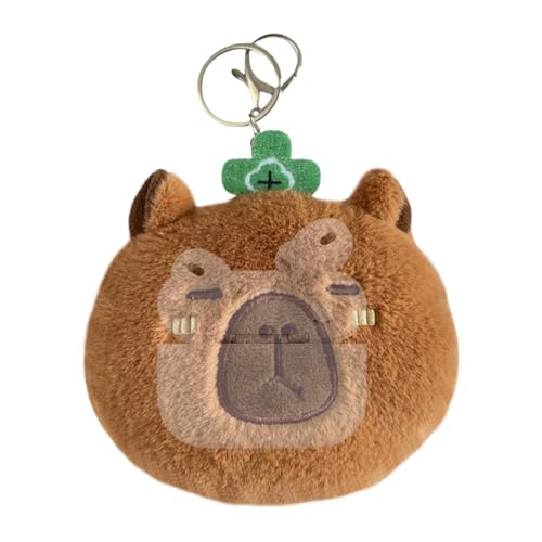 Capybara Plüsch-Handtasche – Süße Tier-Handtasche aus Plüsch, weiche Plüsch-Handtasche für Mädchen | Niedliche lustige Capybara weiche Plüschhandtasche, Handtasche im Capybara-Stil, a, grün, Se von Whnbuij