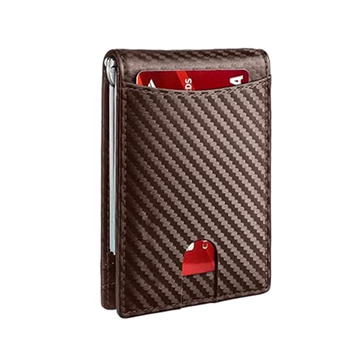Geldbörse mit Geldklammer - -blockierender Kartenhalter, Herrengeldbörse mit Geldklammer | Schlanker minimalistischer Kreditkartenetui aus Metall 11 x 8 x 1,5 cm mit Kartensteckplätzen, Schutz von Whnbuij
