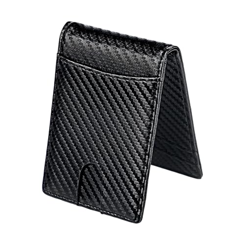 Geldklammer-Geldbörse – dünne Geldbörse mit Geldklammer, Herren-Geldklammer-Geldbörse | 11 x 8 x 1,5 cm, schlanke Bifold-Herren-Geldbörse mit Fassungsvermögen und Kartenhalter, Kartenhalter-Vord von Whnbuij