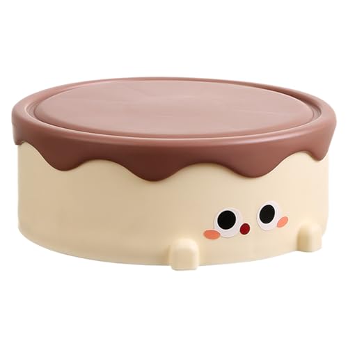 Make -up -Box mit Spiegel - Drehspeicherbox, multifunktionaler Make -up -Fall | Make -up -Organizer für runde Kuchenformen (mit Spiegel), Make -up -Speicher mit großer Kapazität, einfach zu organisier von Whnbuij
