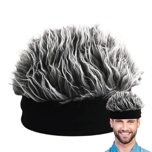 Mütze mit Perücke für Männer – Strickhut Hip Hop mit kurzen, realistischen Haaren | originelles und lustiges Accessoire, Perücke mit Spitzen für einzigartigen Stil drinnen und draußen Mütze mit Perücke für Männer – Strickhut Hip Hop mit kurzen, realistischen Haaren | originelles und lustiges Accessoire, Perücke mit Spitzen für einzigartigen Stil drinnen und draußen von Whnbuij