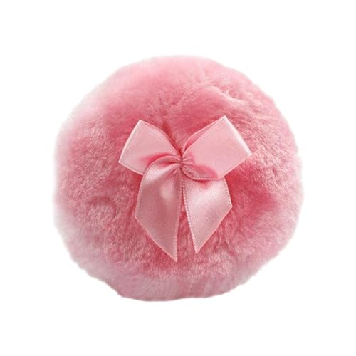 Puderquaste für Babys – runde, ultraweiche Puderquaste für das Gesicht, Puder-Applikator für den Körper | Wiederverwendbares Trocken-Make-up-Tool, Kosmetikpuder mit Schleifenband von Whnbuij
