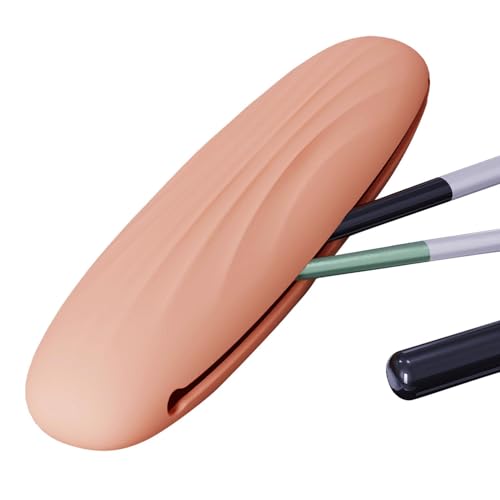 Reise-Organizer für Make-up-Pinsel, Make-up-Pinselhalter für die Reise | Organizer für Make-up-Pinsel | Weicher Make-up-Pinselhalter mit Karabiner, Silikonhülle, Rosa, riferimento alla von Whnbuij