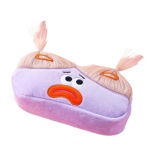 – Schreibwarentasche mit großem Fassungsvermögen, Cartoon-Bleistift-Organizer | Federmäppchen mit Cartoon-Motiv, kreativ, langes Haar, Puppe, ästhetisch, Schreibwaren-Aufbewahrungstasche, Bleistift-O von Whnbuij