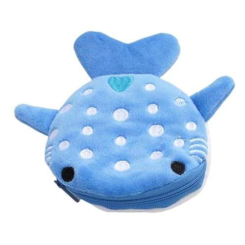 Shark Coin Purse - Cute Coin Holder, Stylish Shark Wallet | Boys Wallet with Zipper, Fun Shark Design Change Purse, Adorable Shark Accessory, Perfect for Kids and Adults Shark-Themed Coin O, blau, 13 von Whnbuij