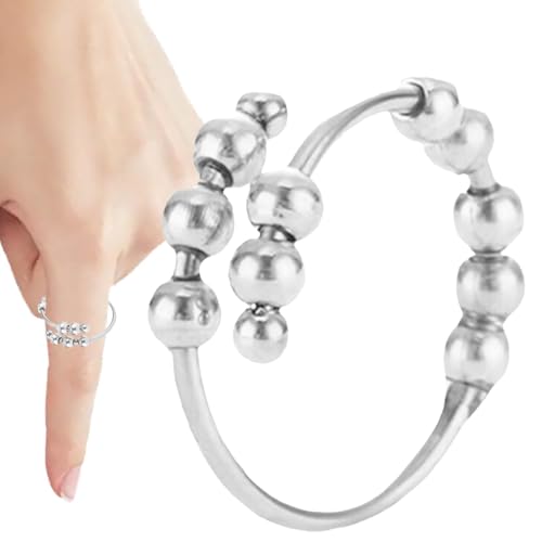 Spinnerring, Perlen-Fidget Ring - Entspannender Schmuck mit Fidget Ring für Frauen und Männer | Perlenringe mit flexibler Passform, angenehm zu tragen den ganzen Tag, riferimento alla descrizione Spinnerring, Perlen-Fidget Ring - Entspannender Schmuck mit Fidget Ring für Frauen und Männer | Perlenringe mit flexibler Passform, angenehm zu tragen den ganzen Tag, riferimento alla descrizione von Whnbuij