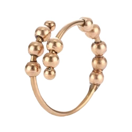 Spinnerring, Perlen-Fidget Ring - Entspannender Schmuck mit Fidget Ring für Frauen und Männer | Perlenringe mit flexibler Passform, angenehm zu tragen den ganzen Tag, riferimento alla descrizione von Whnbuij