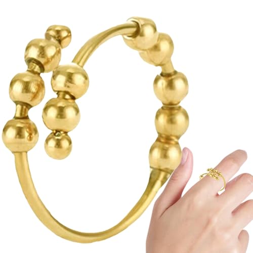 Spinnerring, Perlen-Fidget Ring - Entspannender Schmuck mit Fidget Ring für Frauen und Männer | Perlenringe mit flexibler Passform, angenehm zu tragen den ganzen Tag, riferimento alla descrizione von Whnbuij