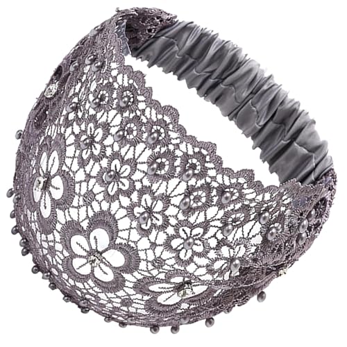 Spitzenbänke - Stirnbänder Elastische Perlenwickel | Pearl Hollow Elastic Headwrap Elegant Boho Bandana Breites Spitzendesign für Mädchen Elastisch Kopf für Neo von Whnbuij