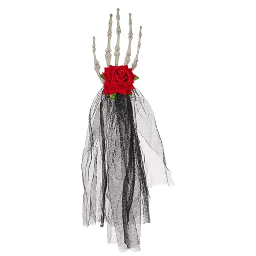 Stirnband mit aus Knochen handknochen, Handband mit Skelett - Stirnband in Punk Handknochen Stirnband - Punk Handknochen Haarnadeln Kopfschmuck Halloween Kopfbedeckung Kopfbedeckung Kopfschmuck von Whnbuij