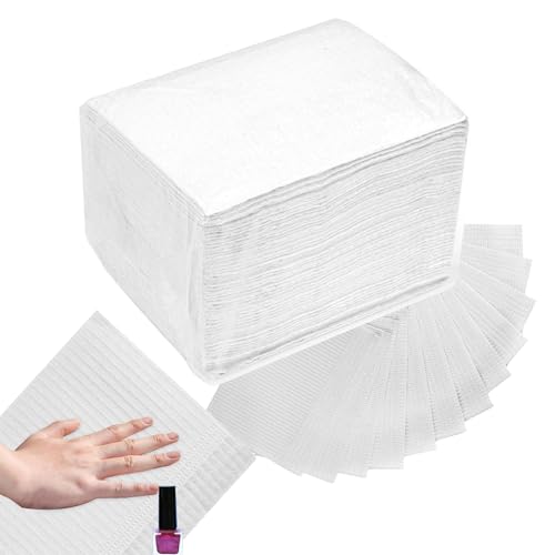 Tischmatten – Nail Techs Papierhandtücher, 50 Stück wasserdichte Maniküre-Pads | wasserabsorbierendes 3-lagiges Design, faltbar, waschbar, Nagelkunst, praktisches Kissen für Maniküre, Profis von Whnbuij