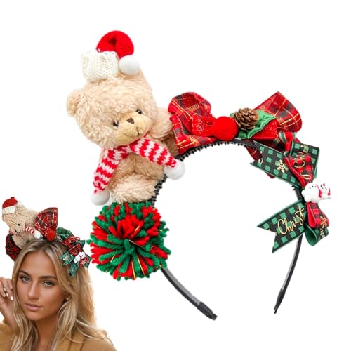 Weihnachten Haarbänder für Erwachsene, Weihnachten Haarbänder für Frauen, Schöne Ferienhaarbänder für Frauen Urlaub Stirnbänder, Damen Haarband mit Stirnband von Whnbuij