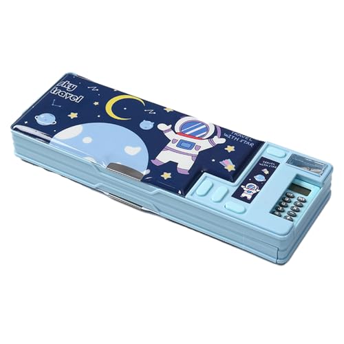 Whnbuij Federmäppchen, große Kapazität, Schreibwaren-Box, Studentenbedarf, Schreibtisch-Schreibwarenetui für Stifte, Radiergummis, Lineale, blau, Refer to description, Uni von Whnbuij