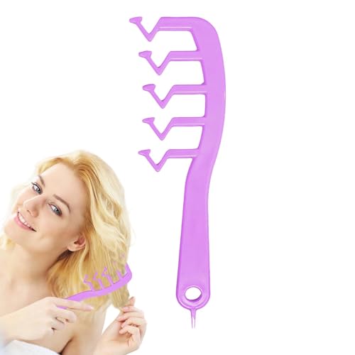 Whnbuij Kämme mit breiten Zähnen für lockiges Haar | Tragbarer breiter Zahnschlitz Friseurkamm | Salon-Styling-Werkzeug zum Entwirren von dickem, lockigem, gewelltem oder langem Haar, für Damen und von Whnbuij