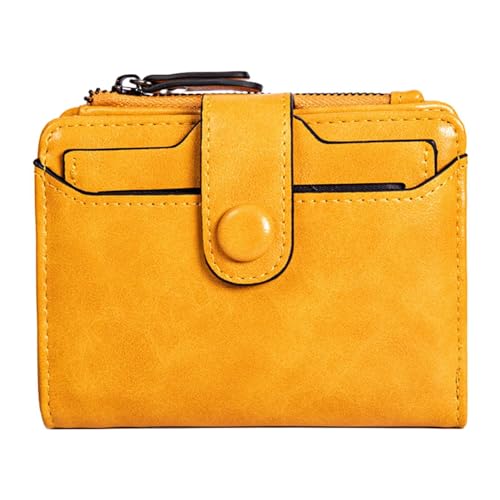 Whnbuij Kartenetui Damen - Kleine PU Multi Slots Card Wallet - Tragbare Multifunktions Münzbörse Pocket Wallet für Frauen Männer, Kurkuma, Refer to description, Unisex von Whnbuij