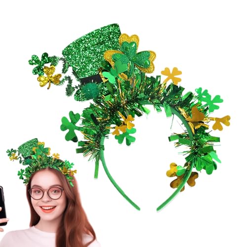 Whnbuij Shamrock Stirnband - Grün Saint Patrick's Day Irish Headwear Kostüm Accessoires | Irischer Karneval Kostüm Zubehör mit für Frauen Mädchen Whnbuij Shamrock Stirnband - Grün Saint Patrick's Day Irish Headwear Kostüm Accessoires | Irischer Karneval Kostüm Zubehör mit für Frauen Mädchen von Whnbuij