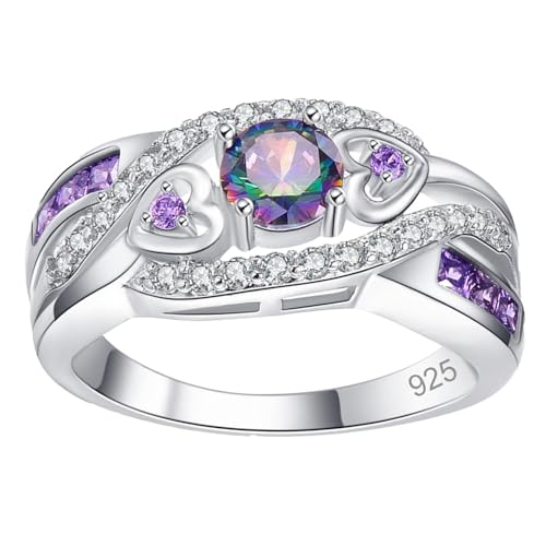 Whnbuij Silberringe für Damen – Exquisite 925er-Sterlingsilber-Ringe, einzigartiger Schmuckring, Damenring für Freunde, Familie, Hochzeit, Verlobung, 10, Siehe Beschreibung, Unisex Whnbuij Silberringe für Damen – Exquisite 925er-Sterlingsilber-Ringe, einzigartiger Schmuckring, Damenring für Freunde, Familie, Hochzeit, Verlobung, 10, Siehe Beschreibung, Unisex von Whnbuij