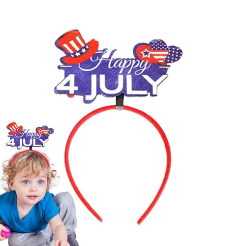 Whnbuij Unabhängigkeitstag-Stirnband, patriotisches Stirnband – Haarreif für Unabhängigkeitstag – Gastgeschenke für Unabhängigkeitstag, Dekoration für a von Whnbuij
