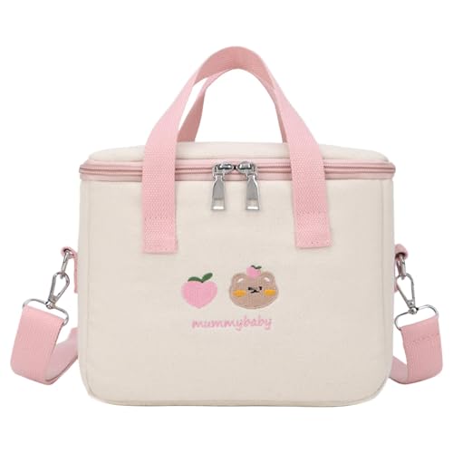 Wickeltasche - Niedliche Reise-Windeltasche, kleine Wickeltasche - Wickeltasche mit großer Kapazität 24 x 13 x 19 cm mit isoliertem Schichtfach, Windeltasche reguliert, Pink, riferimento alla von Whnbuij