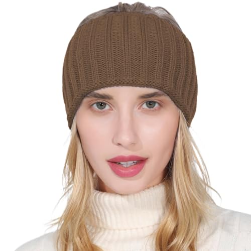 Winter-Stirnbänder für Damen, warme Stirnbänder für Frauen, breites Strick-Stirnband für den Winter | Bequeme Winter-Stirnbänder für Frauen, dickes und warmes Strickband für kaltes Wetter, Skifahren von Whnbuij