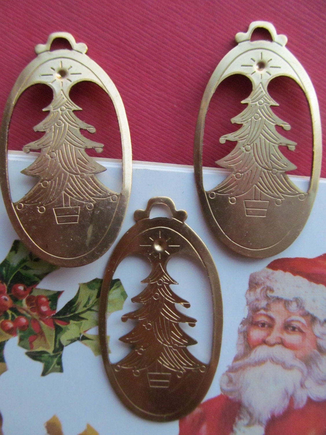 2 Weihnachtsbaumanhänger Aus Messing Mit Hoop 2 Weihnachtsbaumanhänger Aus Messing Mit Hoop von WhoKnowsWhat
