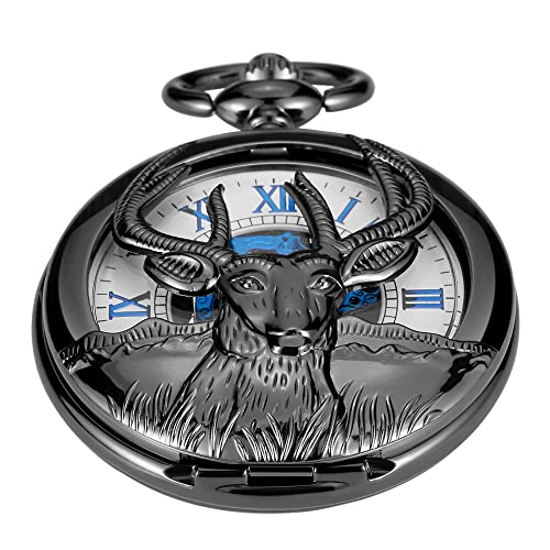 Whodoit Schwarz und Bronze Skelett Mechanische Herren Taschenuhr Spezielles Gehäusedesign Mechanische Taschenuhren mit Kettenbox für Männer, MW122-US, Steampunk Whodoit Schwarz und Bronze Skelett Mechanische Herren Taschenuhr Spezielles Gehäusedesign Mechanische Taschenuhren mit Kettenbox für Männer, MW122-US, Steampunk von Whodoit