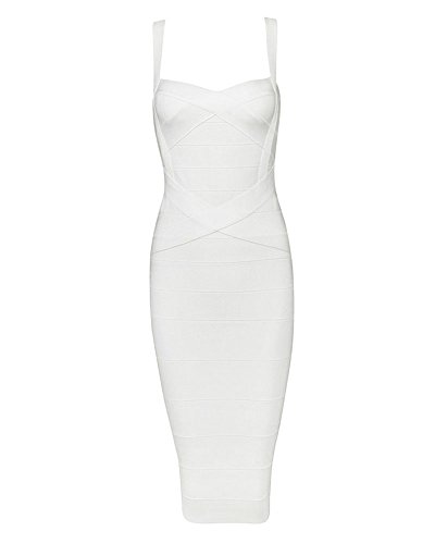 Whoinshop DaWhiteen ÄrWhiteellos Bodycon Kleider Figurbetontes Festlich Partykleider von Whoinshop