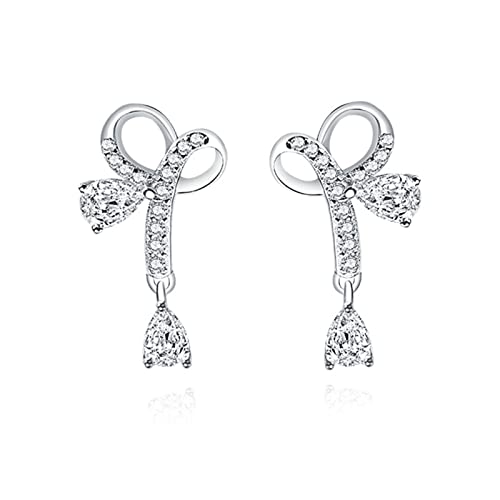 Ohrstecker Damen Design, Damen Ohrringe Silber Schleife Versilbert Pircings Ohr Tragus für Freund von Whoiy