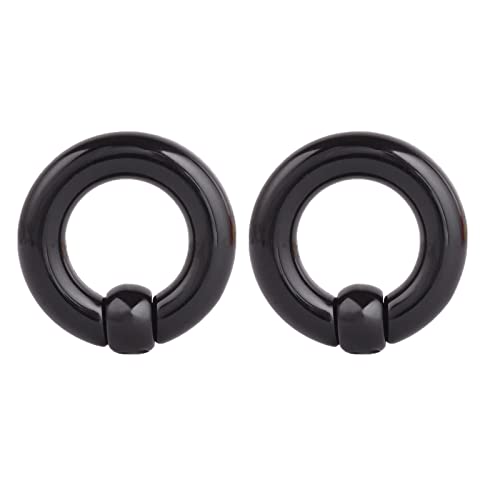 Whoiy Tunnel Acryl 10mm, Ohr Plug Schwarz Reifen mit Ball 2Stck Tunnel Piercing Schmuck für Frauen Männer Whoiy Tunnel Acryl 10mm, Ohr Plug Schwarz Reifen mit Ball 2Stck Tunnel Piercing Schmuck für Frauen Männer von Whoiy