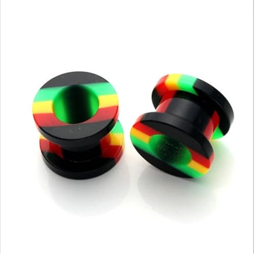 Whoiy 2er Fleisch Tunnels Ohrdehner Plug Double Flared Acryl Bunt Flesh Tunnel Plugs Ohr Piercing Schmuck 4mm für Frauen Männer Screw Fit Whoiy 2er Fleisch Tunnels Ohrdehner Plug Double Flared Acryl Bunt Flesh Tunnel Plugs Ohr Piercing Schmuck 4mm für Frauen Männer Screw Fit von Whoiy