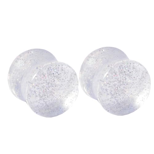 Whoiy 2er Flexibel Flesh Tunnel Ohr Plug Expander Double Flared Acryl Transparent Ohrpiercing Gestreckte 8mm für Damen Herren von Whoiy