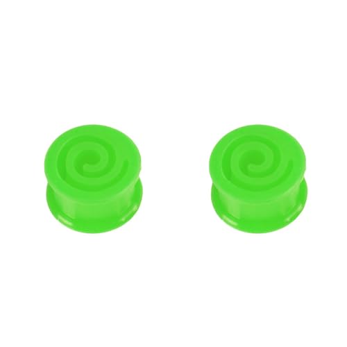 Whoiy 2er Ohr-Stretching-Kit Double Flared Silikon Grün Tunnel Plug Piercing Schmuck 12mm für Männer Frauen von Whoiy