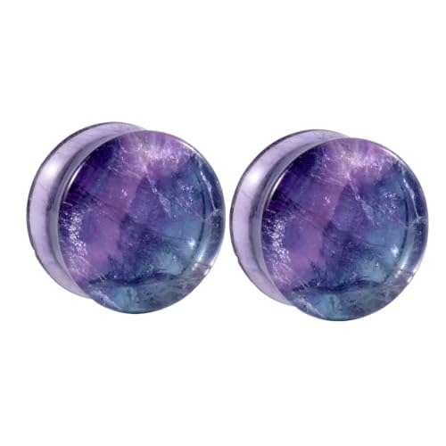 Whoiy 2er Ohrring Tunnel Double Flared Stein Violett Tunnel Plug Piercing Schmuck 14mm für Männer Frauen Whoiy 2er Ohrring Tunnel Double Flared Stein Violett Tunnel Plug Piercing Schmuck 14mm für Männer Frauen von Whoiy